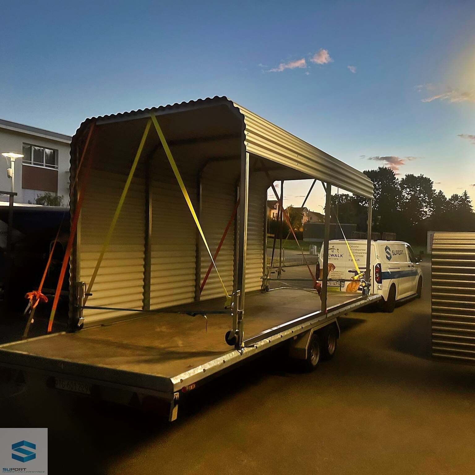 Mietunterstand-Transport