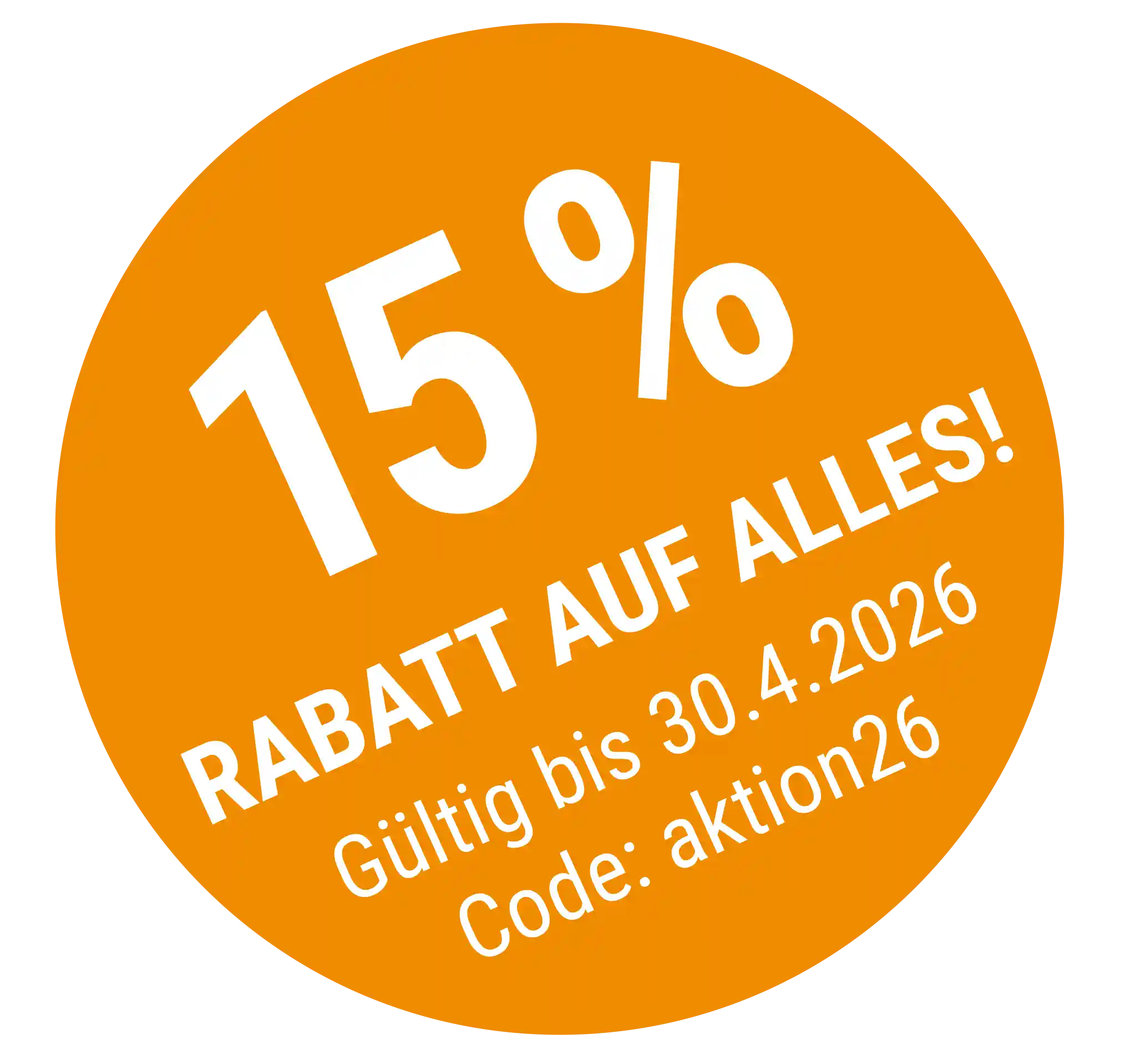 Aktion 15% Rabatt